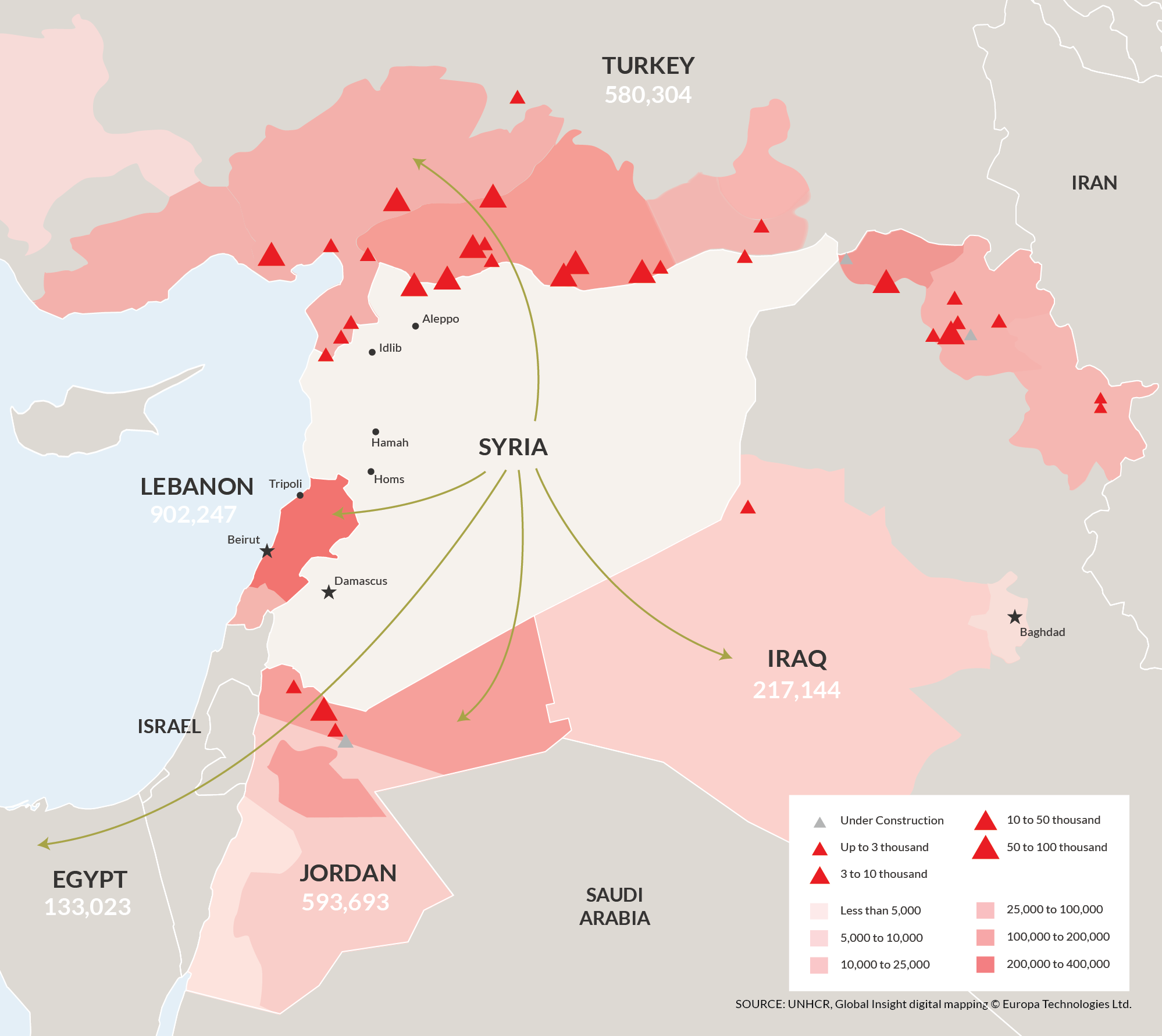 Hasil gambar untuk syria effect war map